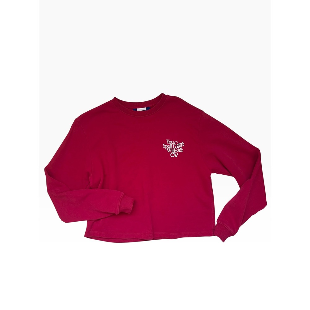 Outdoor Voices Doing Things Heart Graphic Sweatshirt Red Small